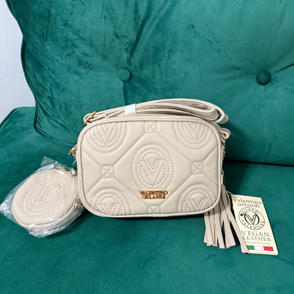 Valentino Orlandi Taupe Crossbody Bag new with tags